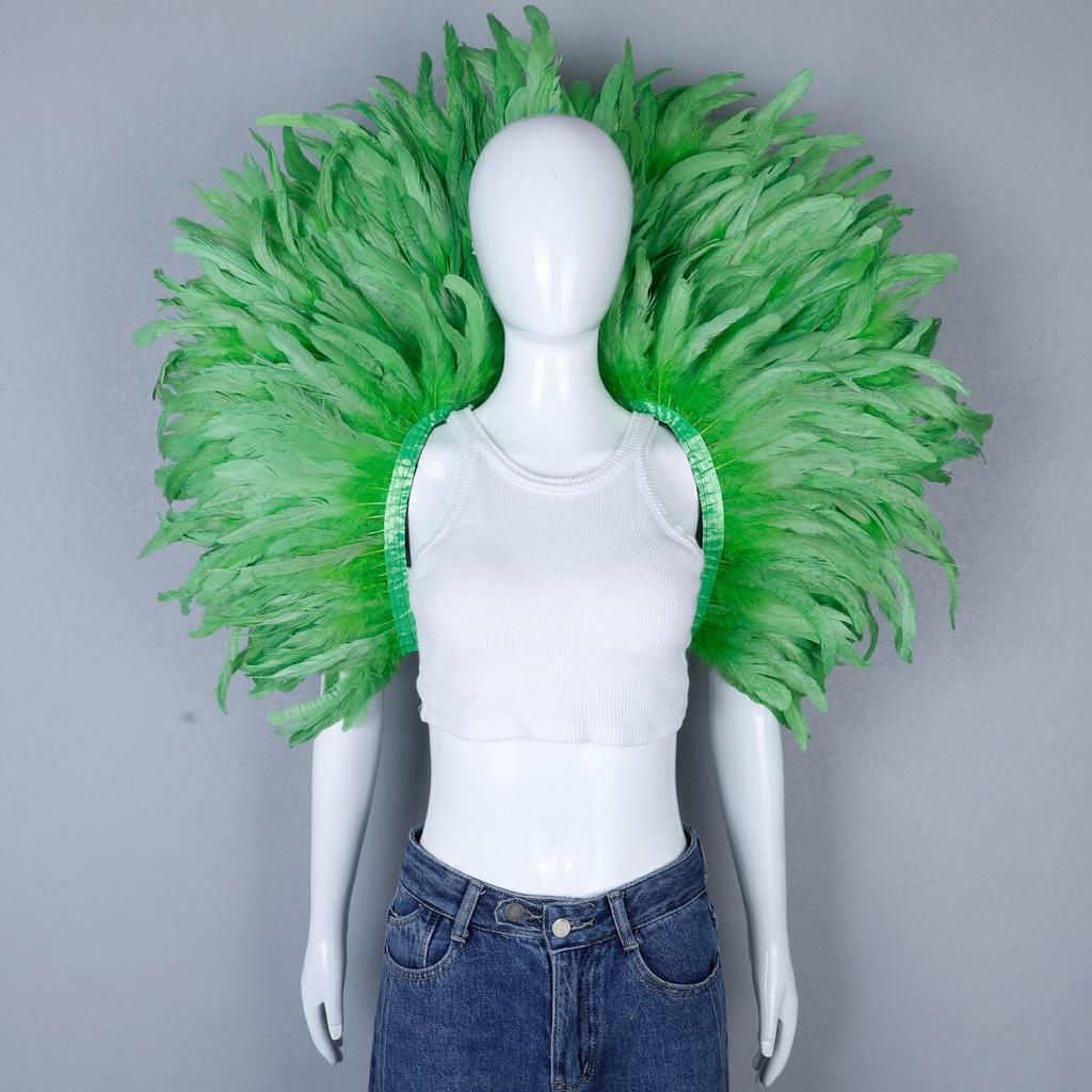 Party Luxury Scarf Feather Cosplay Designer Punk Halloween Masked Ball Carnival Feather Punk Carnival Party Apparel Accessories