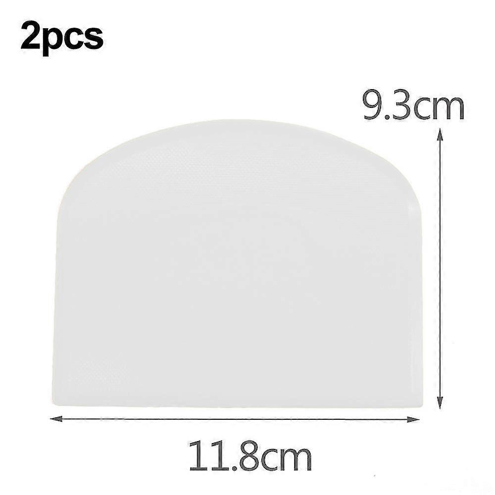 2pcs Plastic Dough Scraper Bowl Scraper, Food-grade Bench Scraper, Flexible Dough Cutter, Multipurpose