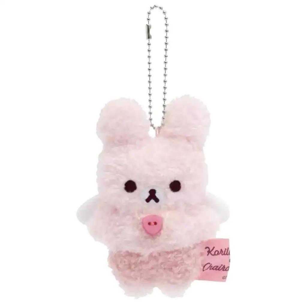 

Kawaii Halloween Little Rilakkuma Plush Doll Keychains angel Pink bunny Devil relaxe Bear Sister Korilakkuma Bear Bag Pendant