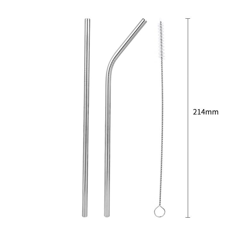 MDNG 5-Piece Reusable Metal Straws Set