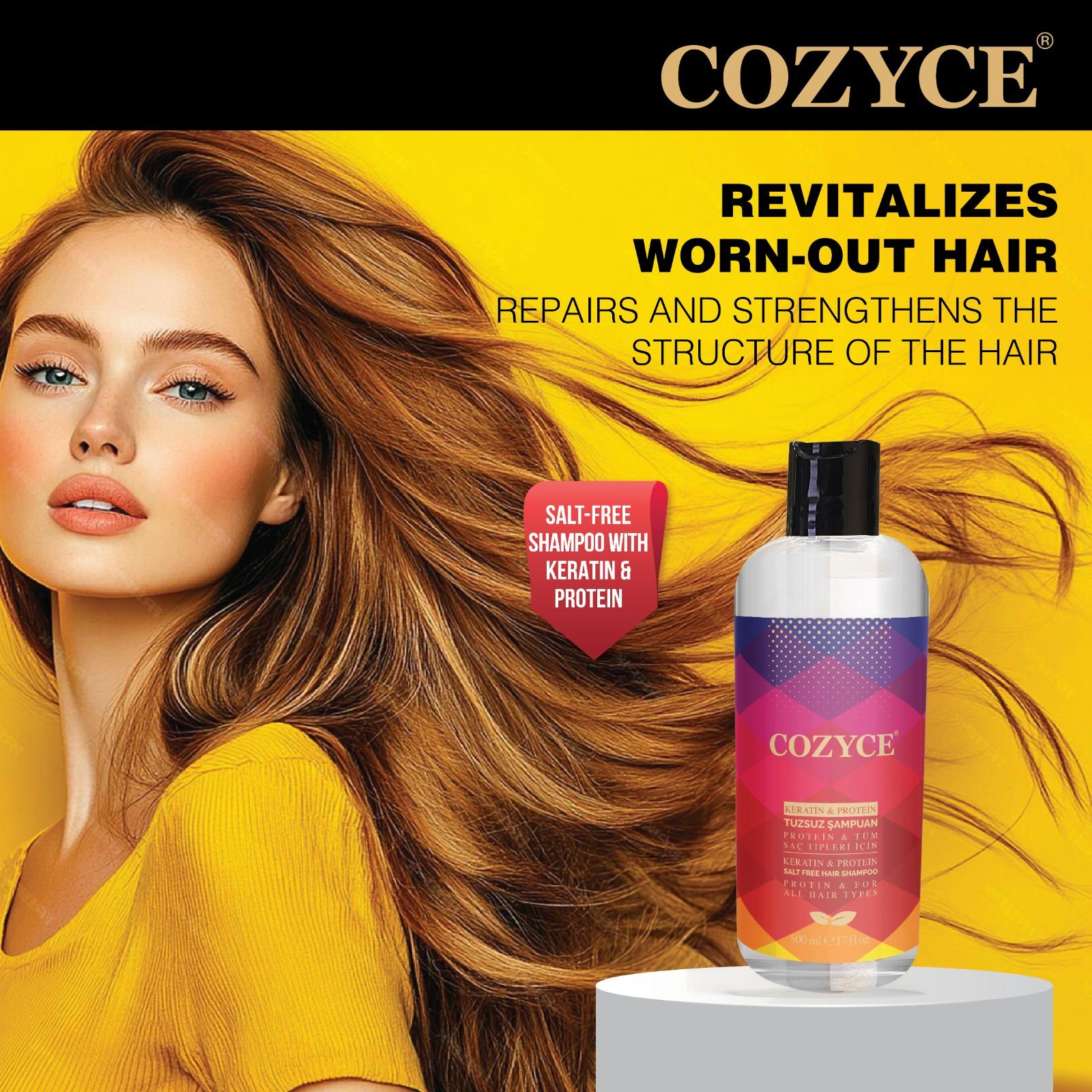 

Cozyce Keratin & Protein Salt-Free Shampoo 500 ml