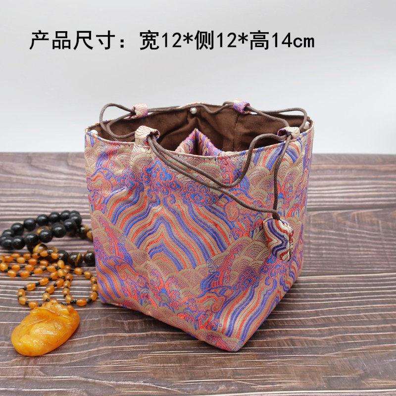 Multi Layer Storage Bundle Pocket Handstring Jewelry Bag Teacup Teapot Gift Bags Kung Fu Tea Accessories Vintage Teaware Sack