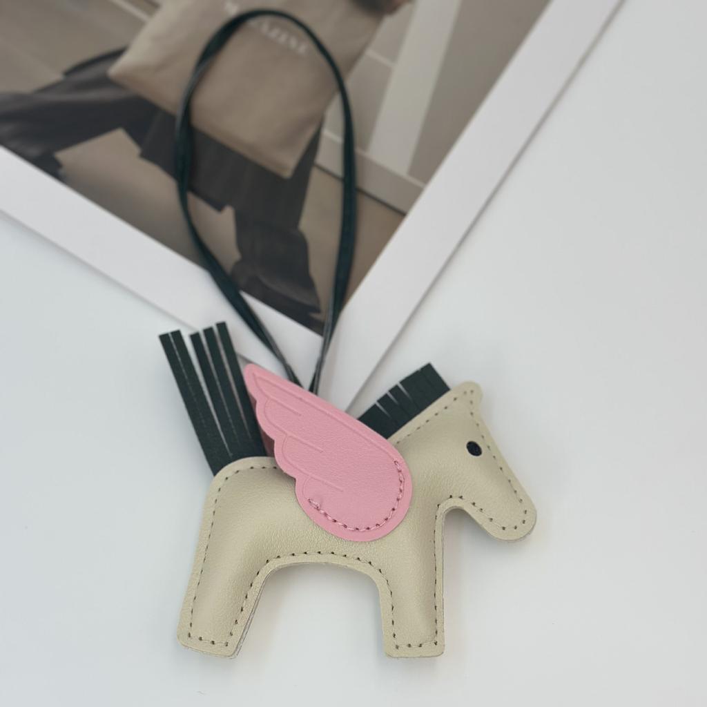 Little Pegasus pendant pu leather platinum bag Kelly bag pendant keychain bag pendant gift schoolbag Pony pendant