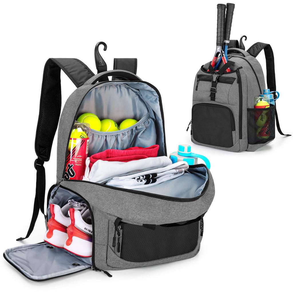 DSLEAF Tennis Bag Holds 2 Tennis with Shoe Suitable for Backpack, Racks, Compartment, Badminton/Tennis.