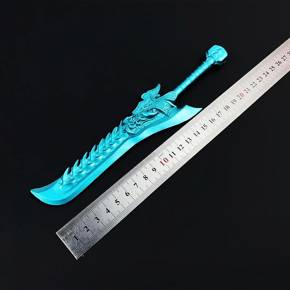 Anime Alloy Weapon Figurine Gift Set: Fire-Tipped Spear & Ao Bing Hammer