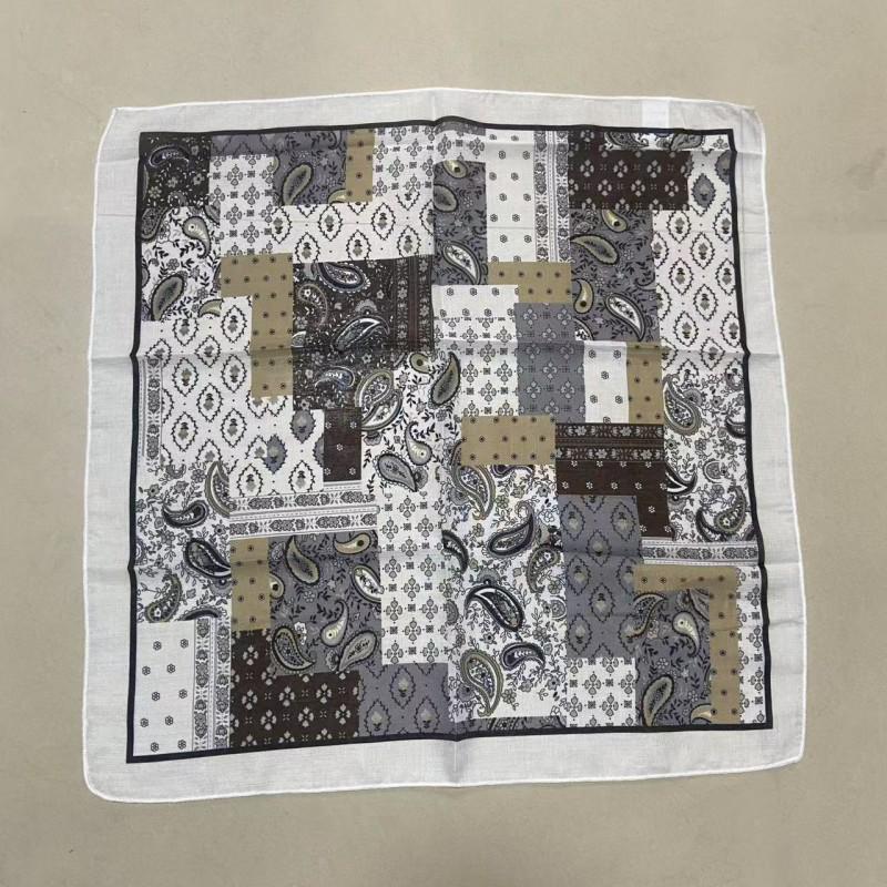 Women's Ethnic Style Leopard Print Scarf - Cotton Linen Silk Blend, Cashew Print, Autumn Accessory