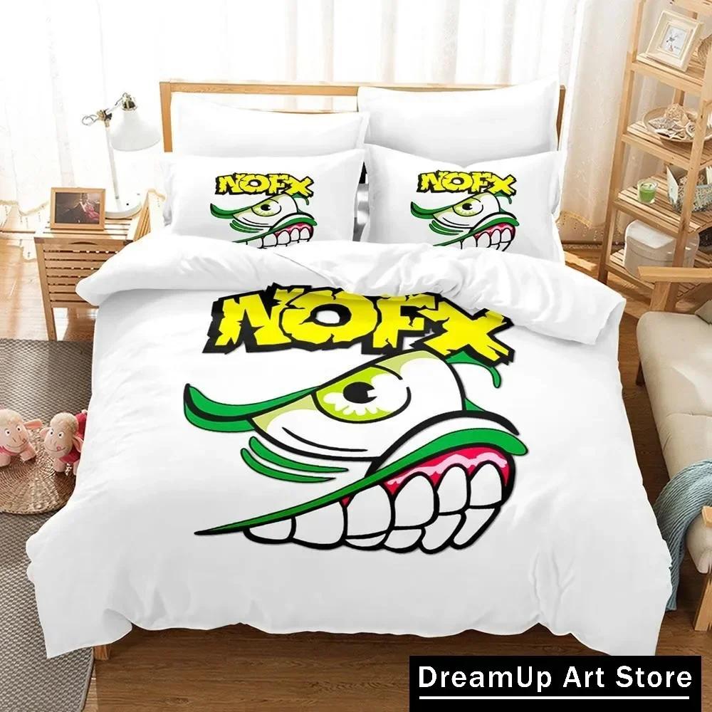 Nofx Rock Band Bedding Set Single Twin Full Queen King Size Bed Set Adult Kid Bedroom Duvetcover Sets 3D Anime Bed Sheet Set
