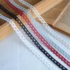 High-Quality 2-Color Polyester Water-Soluble Embroidery Lace Trim, 1CM Width for Qipao Dresses