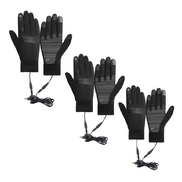 Thermals Glove for Winter, USB Heated Glove for Men Women Knitted Heating Gloves Hands Warmer Mittens Full Finger Gloves