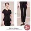 Gray Women's High-End Professional Short-Sleeve Two-Piece Summer Workwear