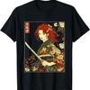 Gothic Samurai Art Woman With Katana Sword T-Shirt(12)