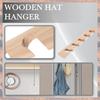 Trend 2025 Drewniany Wieszak na Kapelusze na Czapkę Baseballową Dekoracja Domu Oszczędzający Miejsce Drewniany Organizer z Półką Ekspozycyjną