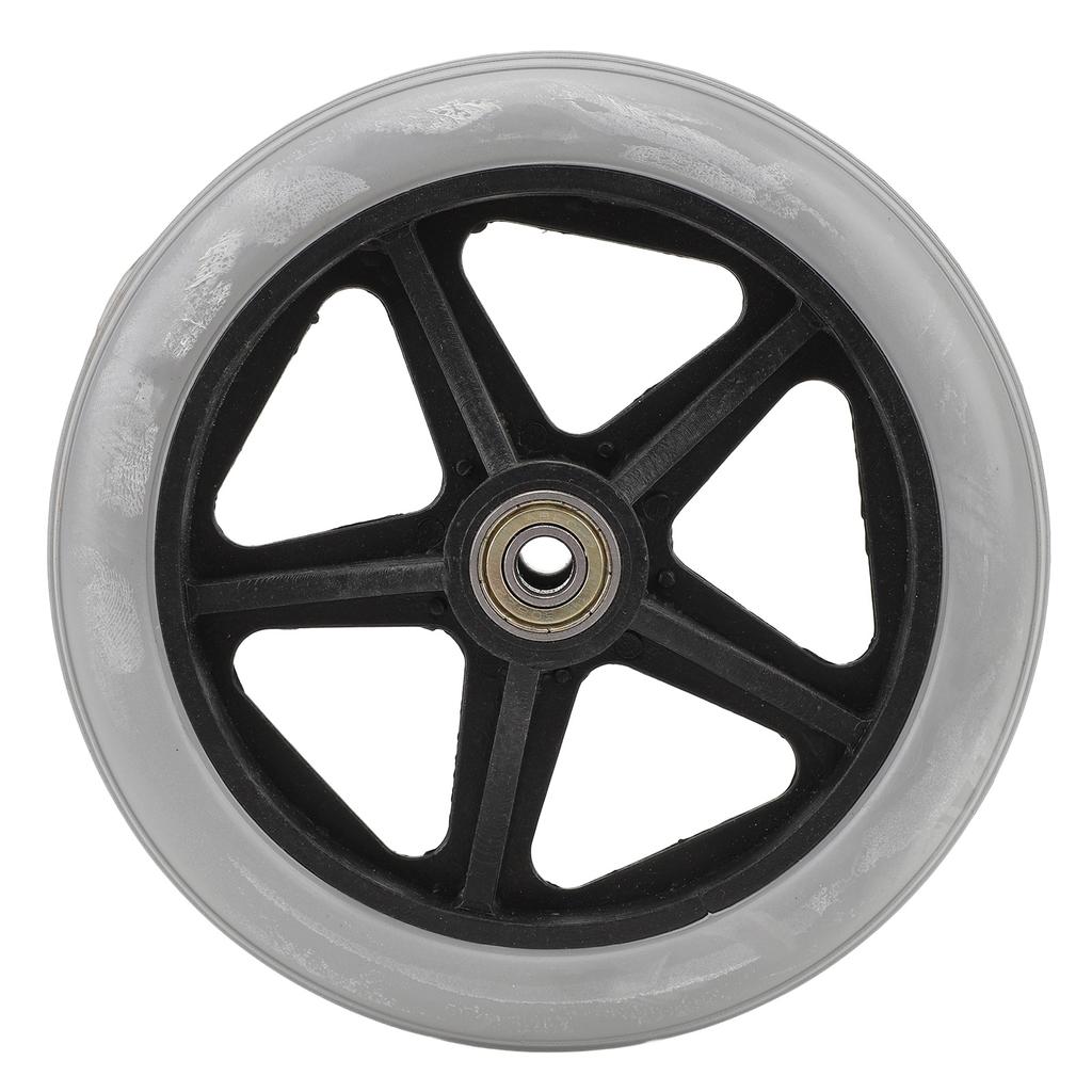 2Pcs 6in Front Wheelchair Wheel PU Wear Resistant Non Slip Universal Solid Wheelchair Tires Replacement