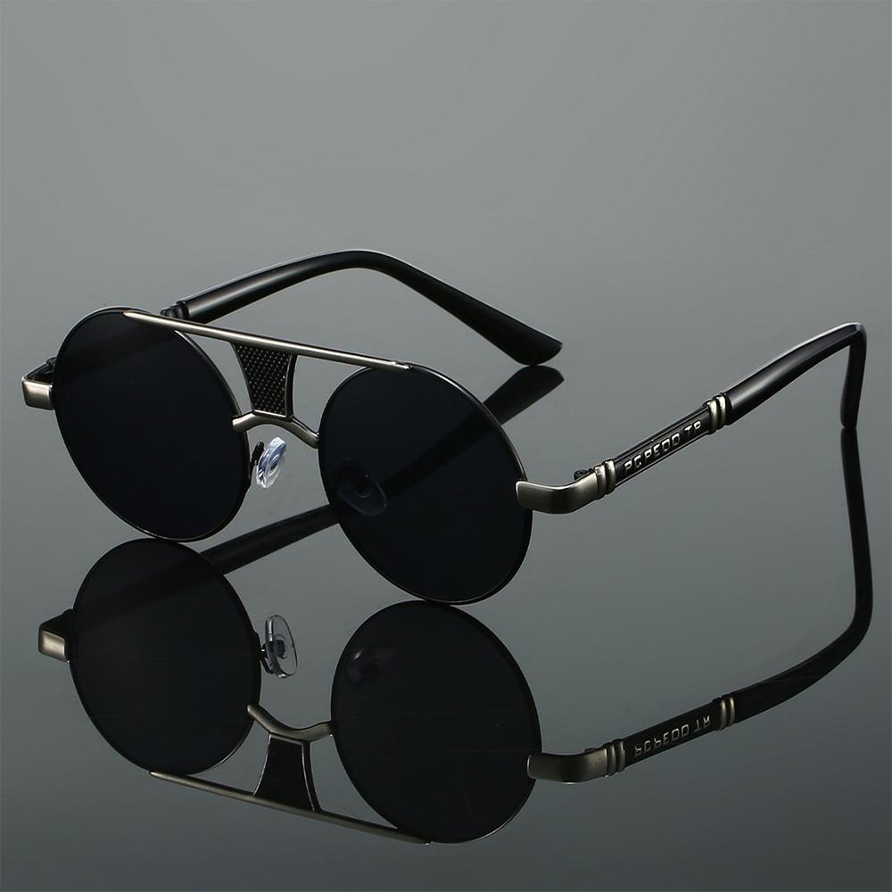 Fashion Vintage Round Sunglasses Double Bridge Retro Men's Shades Luxury Design Casual UV400 Eyewear for Women & Men