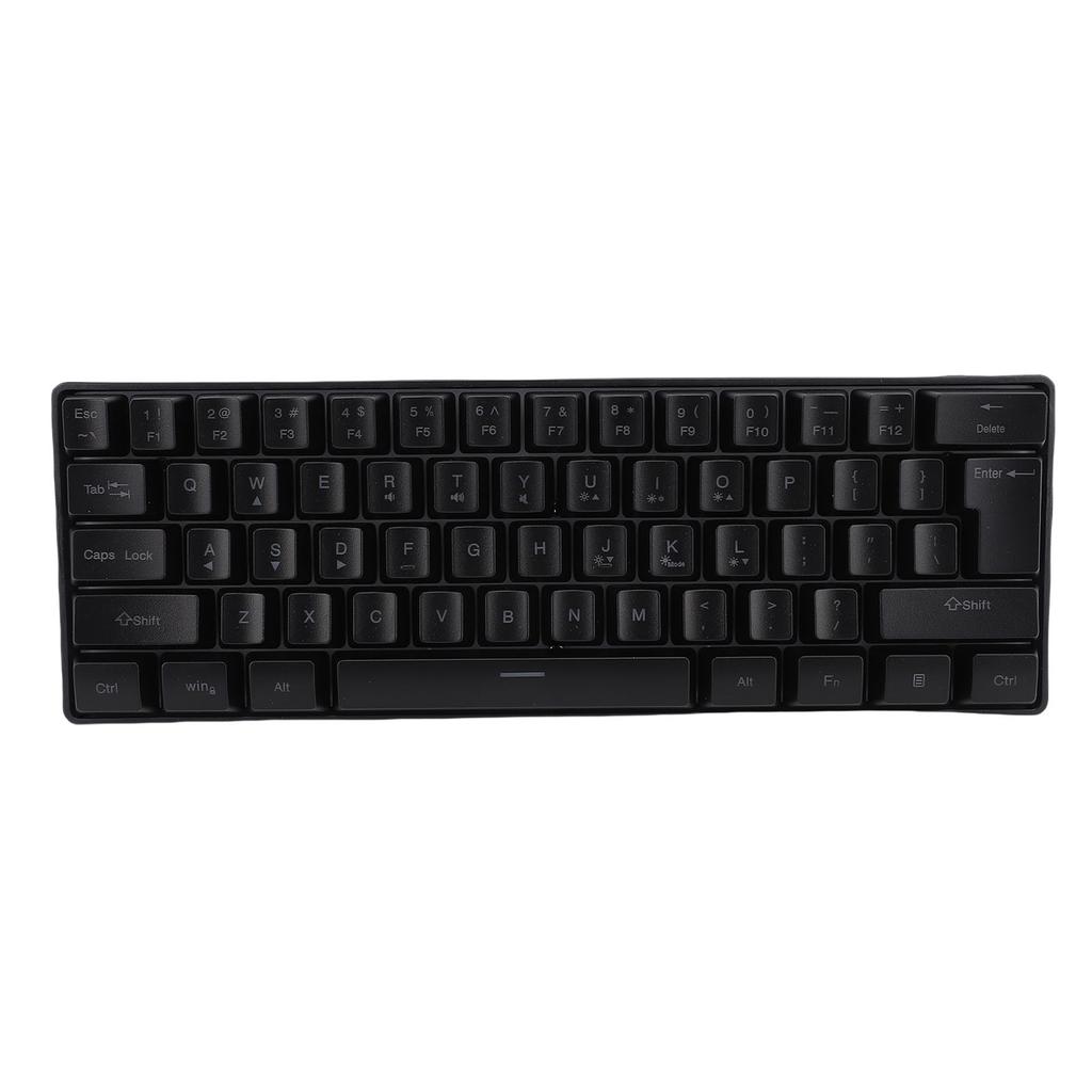 Wireless Keyboard RGB Backlit 61 Keys Rechargeable 2.4G Gaming Keyboard Supports Sleep Mode for PC