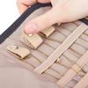 Portable Polyester Jewelry Storage Roll Perfect for Travel Compartments Compact Accessory Organizers Earrings Necklaces