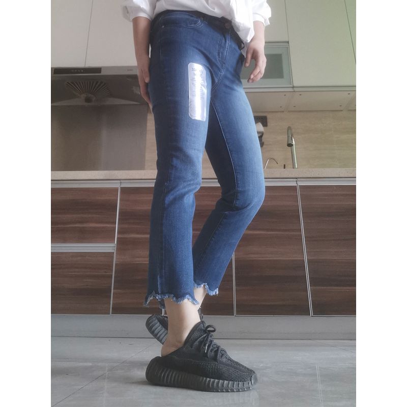 Summer Ultra-Thin Original Single 1822 Slim Fit Ankle Small Straight Lace Slim Fit Elastic Cropped Stretch Jeans