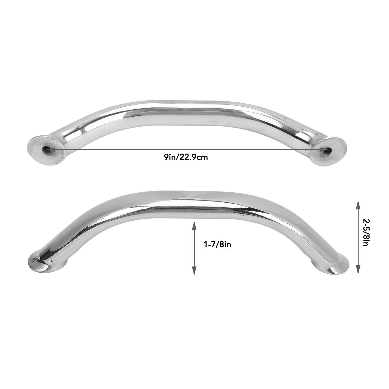 9/12/16/18inch Boat Grab Bar Marine Grab Handrail Marine Grade Stainless Steel Sturdy Grab Handle Handrail for Ship Yacht RV