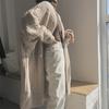 Korean Women's Retro Knitted Long Cardigan - Thick, Loose Fit for Autumn/Winter
