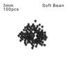 100PCS/Bag Fishing Beads Space Stopper Black 3mm-12mm Round Soft and Hard Beans Fishing Lures Bait Hook Rig Accessories
