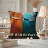 Cushion Cover Anti-dustmite Pillowcase Invisible Zipper Silky Short Plush Sofa Cushion Cover The War Between The Land And The Se