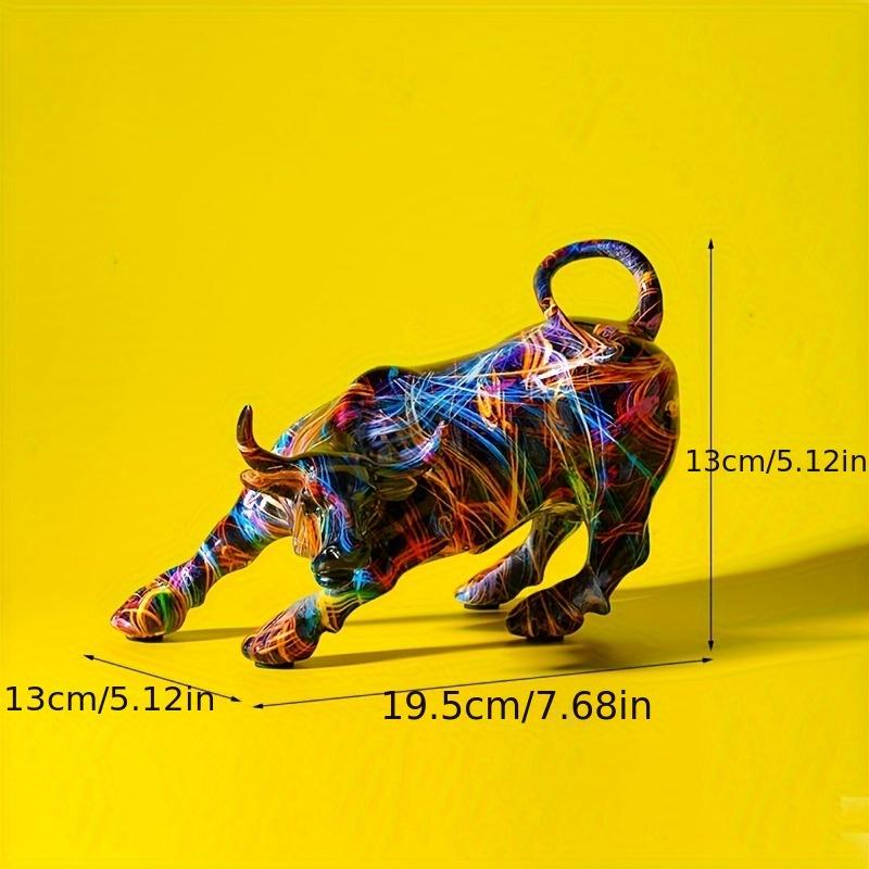 Byk z Wall Street Zwierzę Rzeźba z żywicy Rzemiosło Ozdoby, Nowoczesny Dom Salon Szafka TV Biuro Dekoracja na biurko Prezent
