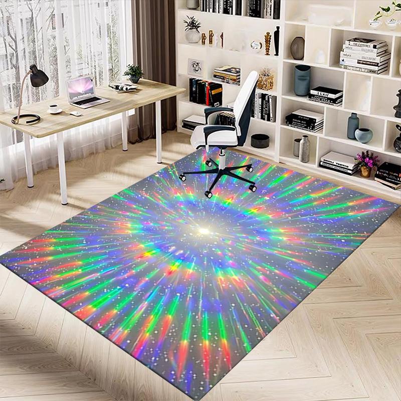 1PC Rainbow Starburst Extra Large Non Slip Floor carpet, Office, family, bedroom, Studio   Large Area Rug Indoor Rugs, , Vibrant Colors