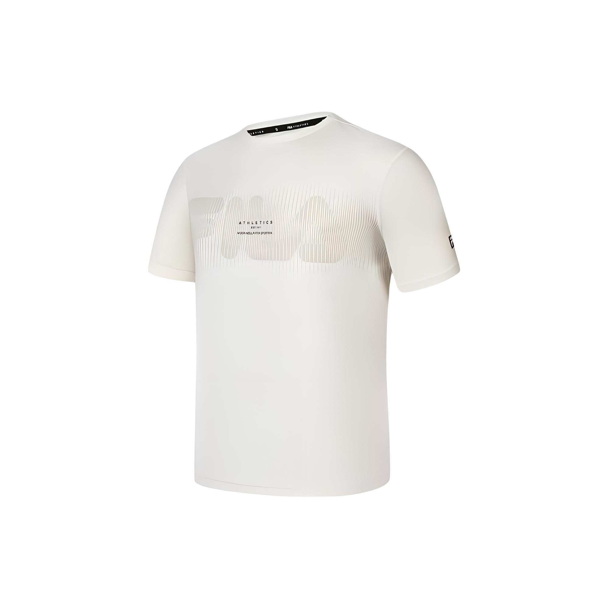 

New FILA T Shirts Men s Sugar White A11M411102F-IV 175/96A/L