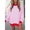 JPNTKY Women's Fashion Casual Solid Color Print O-Neck Long Sleeve Autumn Winter Hoodie