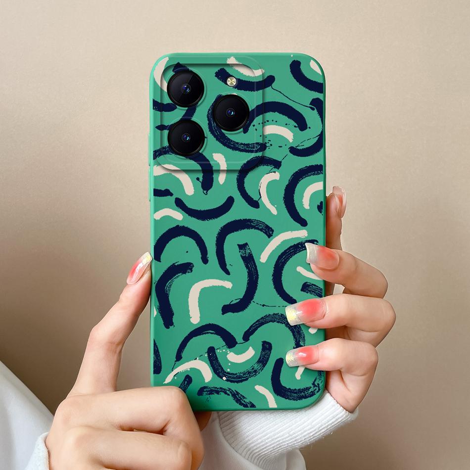 Case For Realme C61 C63 Cute Girl Phone Covers For Realme C 61 Camera Protection Liquid Silicone Anti Drop Soft Back Cover Capa