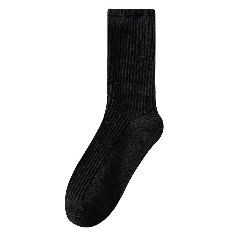 Female Autumn and Winter Warm Wooden Ear Lace In The Tube Pile Socks