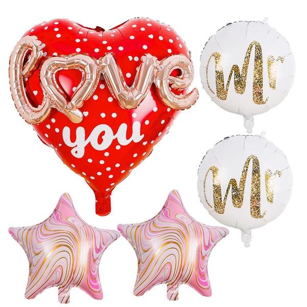 

5 шт./компл. воздушные шары в форме сердца, свадебные подарки на день Святого Валентина, алюминиевая фольга, украшения для дня рождения и помолвки