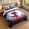 Custom Name Text Bedding 3Pcs Set,Miraculous Ladybug 1 Duvet Cover 2 Pillowcases Soft Bed Linen For Gift