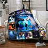 Toothless Light Fury Dragon Adventure Flannel Blanket With Personalizable Name Comfortable All Seasons Suitable For Sofas Beds Travel Camping Office
