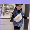 Trendy Korean Style Children's Canvas Crossbody Bag With Durable Anti-theft Design