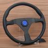 Universal Microfiber Leather Steering Wheel JDM Racing Sports Gaming Steering Wheel 14inch