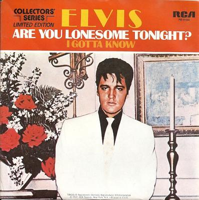 7palcová deska ELVIS PRESLEY - Are You Lonesome Tonight? PB11104 RCA 1977 US Pop Použité