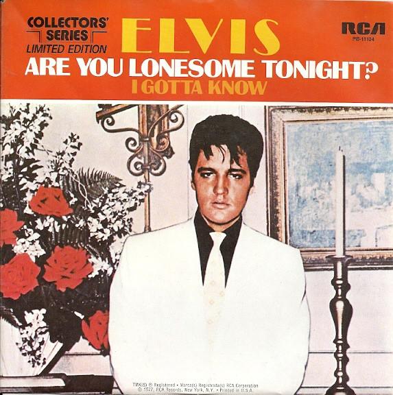 

7inch Record ELVIS PRESLEY - Are You Lonesome Tonight PB11104 RCA 1977 US Pop Used