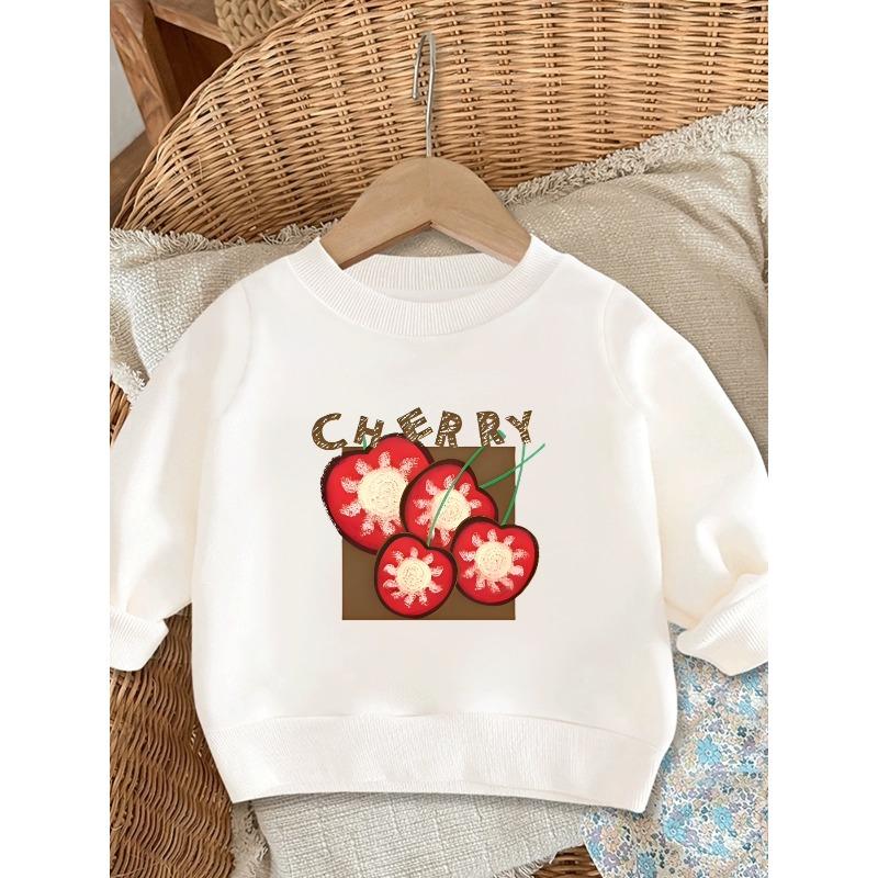 European Sizes Cute and Fun Printed Pattern, Thin and Versatile Comfortable Round Neck Hoodie for 0-3 Year Old Kids , Suitable for Outdoor Wear