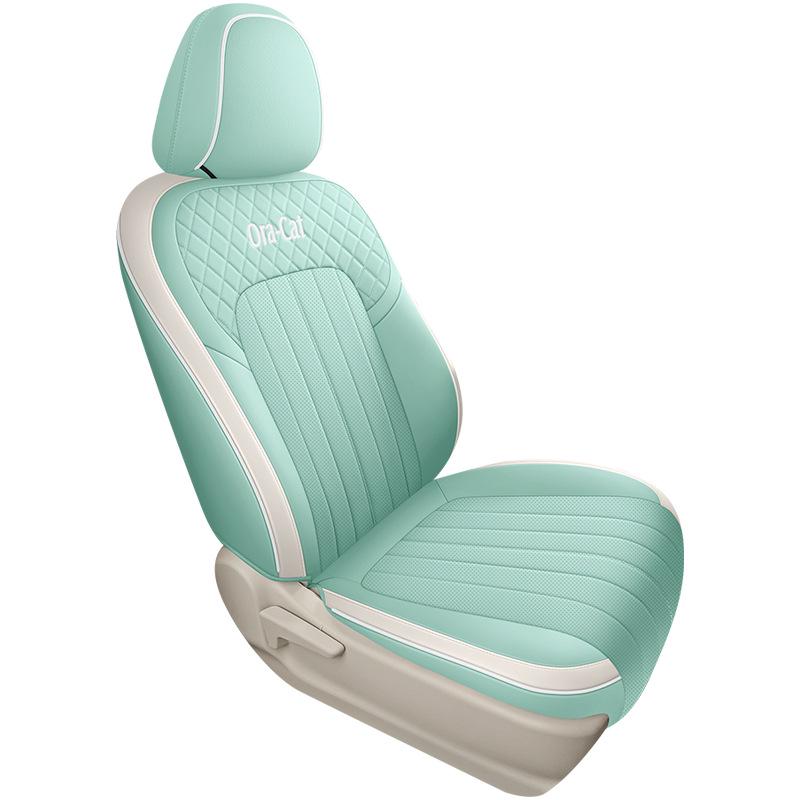 2022 ORA Good Cat Cartoon Car Seat Cover: Full Coverage, One-Piece Design