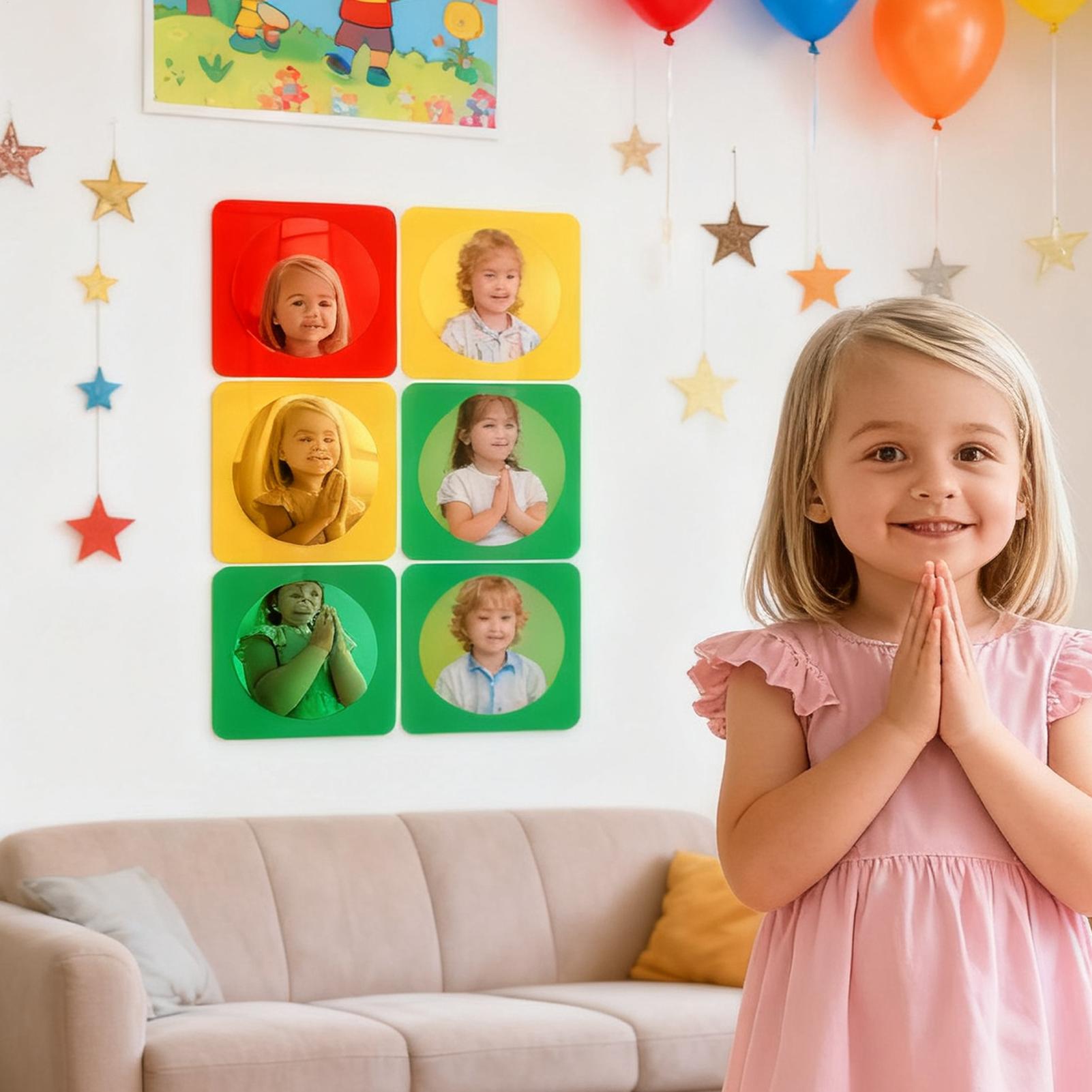 Toddler Sensory Mirror Funny 3-Piece Interactive Toys Toddler Acrylic Sensory Bubble Mirror For Tactile Stimulation China Mainland