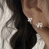 1Pair Jewelry Bowknot Earrings For Women Metal Vintage Harajuku Cool Y2K Earrings Charm Aesthetic Gift