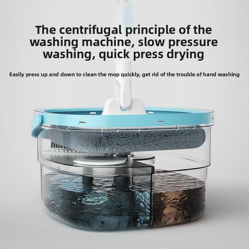 Clean Stain Separation Bucket Hand-washing Mop Household Rotating Mop Lazy Hand-washing Mop Set