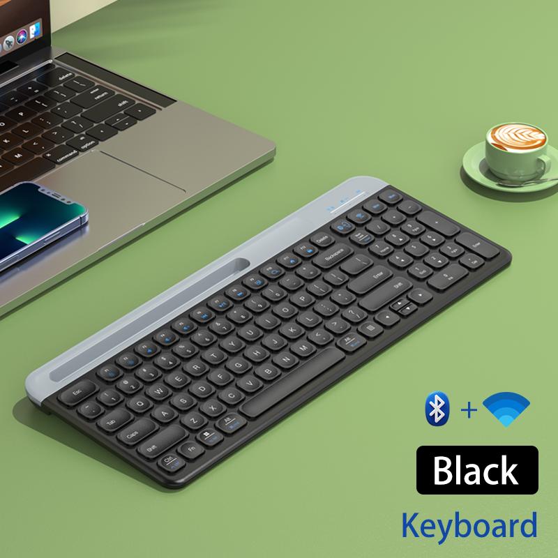 

Слот для карт JOMAA 2,4G, беспроводная Bluetooth-клавиатура и мышь, перезаряжаемая тонкая беспроводная клавиатура с держателем для телефона, многофункциональное устройство Keyboard Black Portugal