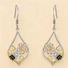 Charm Female Bee Animal Flower Drop Earrings Cute Trendy Bridal Silver Color Dangle Wedding  For Women