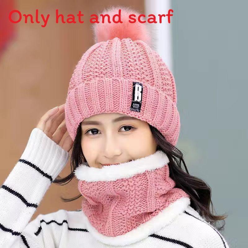 Knitted Winter Hat With Plush Balls And Letter Decorations For Outdoor Daily Use
