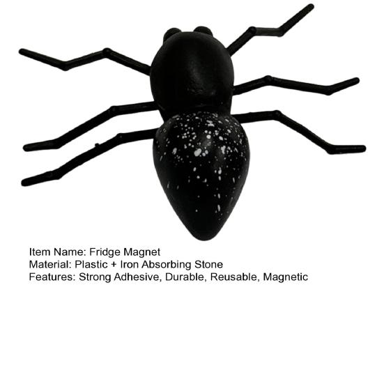 Realistic 3D Spider Fridge Magnet with Flexible Legs Strong Adhesive Bendable Legs Halloween Prop Fun Spider Prank Decoration