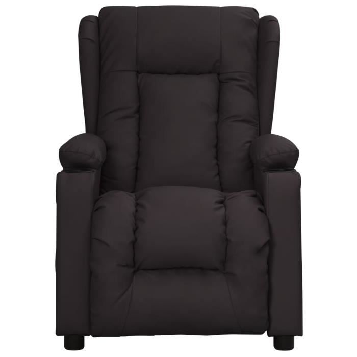 VidaXL Fauteuil inclinable Noir Similicuir, 25kg