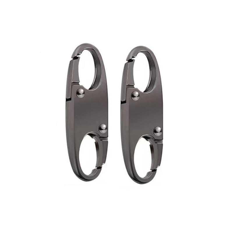 2Pcs Zipper Clip Theft Deterrent Double Opening Zippers Pull Replacement Detachable Zipper Connectors Zipper Lock Carabiner Clip