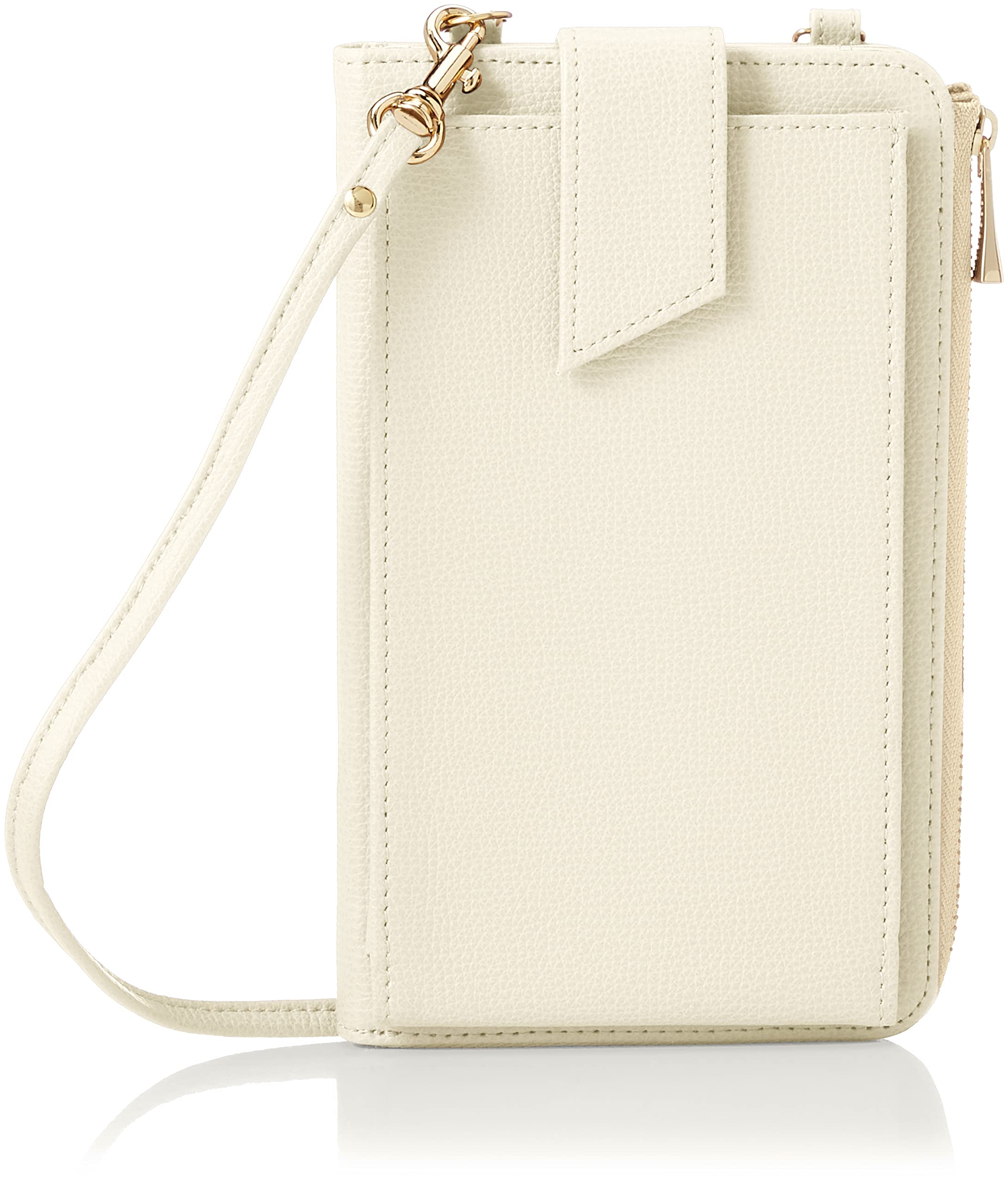 

Italian Leather Genuine Leather Smartphone Shoulder Mini Shoulder Bag Chrome Leather REESE White x Black [Eleglow] No.72762 Women s